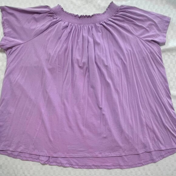 NWOT Size 4X (34/36W) Denim 24/7 Light Purple Pull Over Tunic - Picture 2 of 10